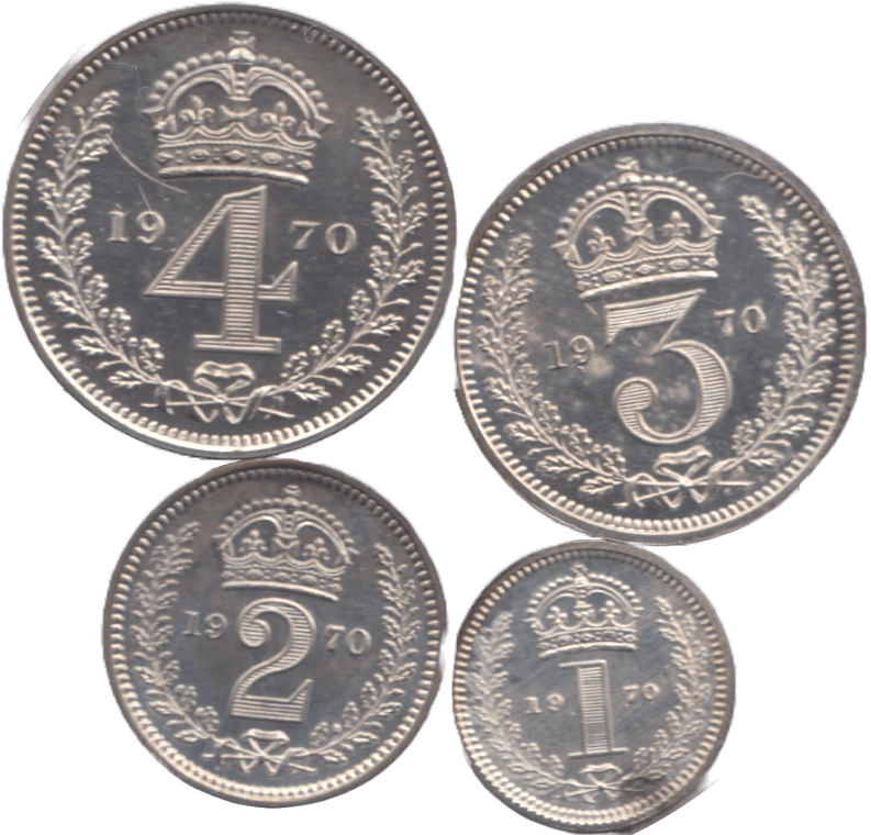 1970 MAUNDY SET ELIZABETH II - Maundy Set - Cambridgeshire Coins