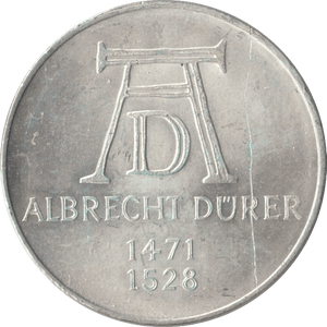 1971 ALBRECHT DURER GERMANY SILVER 5 MARKS - SILVER WORLD COINS - Cambridgeshire Coins