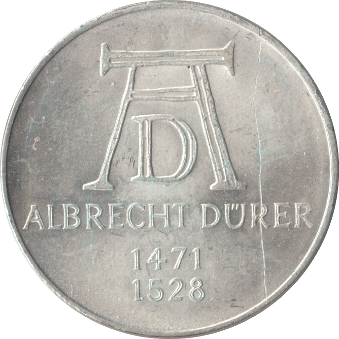 1971 ALBRECHT DURER GERMANY SILVER 5 MARKS - SILVER WORLD COINS - Cambridgeshire Coins