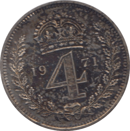 1971 MAUNDY FOURPENCE ( BU ) - Maundy Coins - Cambridgeshire Coins