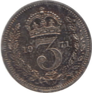 1971 MAUNDY THREEPENCE ( BU ) - Maundy Coins - Cambridgeshire Coins