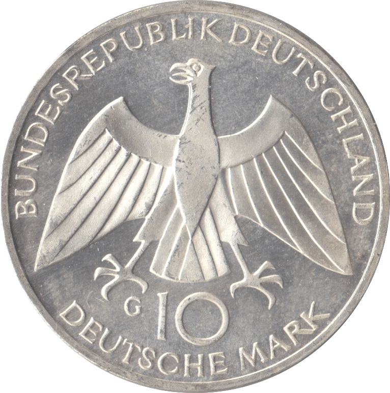 1972 GERMANY MUNICH OLYMPIAD SILVER 10 MARKS - SILVER WORLD COINS - Cambridgeshire Coins