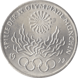 1972 GERMANY OLYMPIAD SILVER 10 MARKS - SILVER WORLD COINS - Cambridgeshire Coins