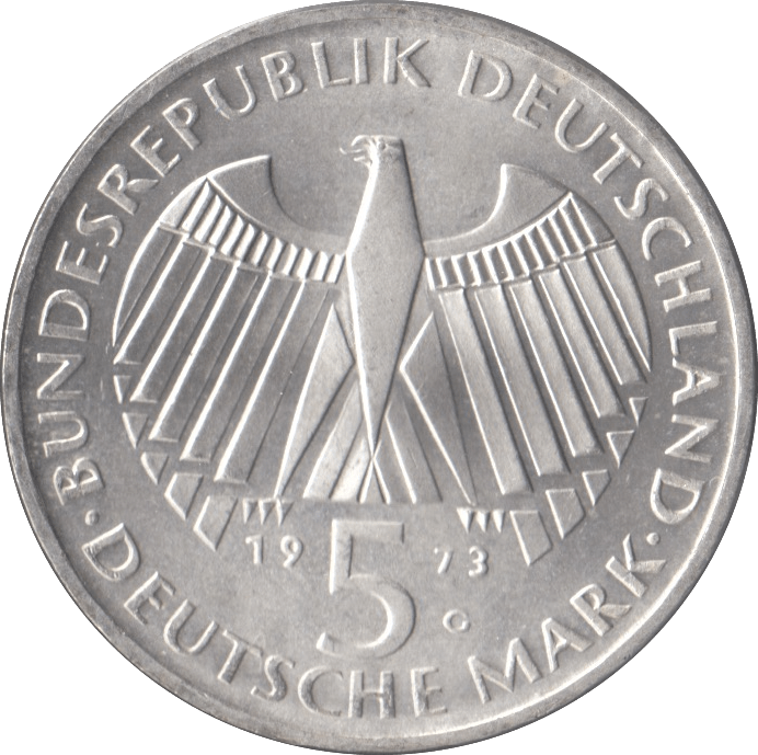 1973 FRANKFURT GERMANY SILVER 5 MARKS - SILVER WORLD COINS - Cambridgeshire Coins