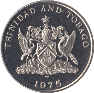 1975 25 CENTS TRINIDAD AND TOBAGO PROOF - WORLD COINS - Cambridgeshire Coins