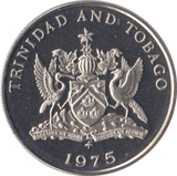 1975 25 CENTS TRINIDAD AND TOBAGO PROOF - WORLD COINS - Cambridgeshire Coins