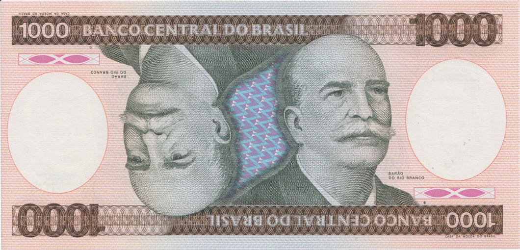 1981 1000 CRUZEIROS BANKNOTE BRAZIL REF 585 - World Banknotes - Cambridgeshire Coins