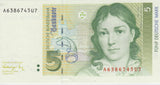 1991 FIVE MARK GERMAN BANKNOTE GERMANY REF 779 - World Banknotes - Cambridgeshire Coins