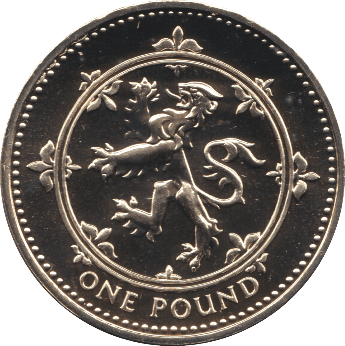 1999 ONE POUND £1 SCOTTISH LION BRILLIANT UNCIRCULATED BU £1 BU ...