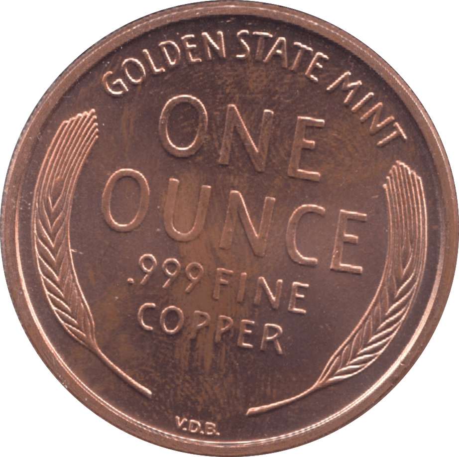 1oz FINE COPPER .999 GOLDEN STATE MINT REF E44 Cambridgeshire