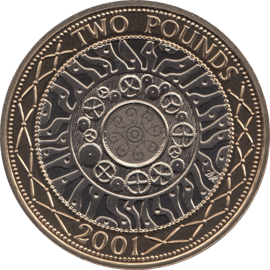 2001 TWO POUND £2 PROOF COIN ADVENT OF TECHNOLOGY SHOULDER OF GIANTS £2 ...