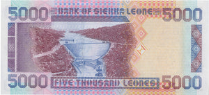 2002 5000 LEONES BANKNOTE SIERRA LEONE REF 975 - World Banknotes - Cambridgeshire Coins