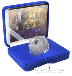 2005 Silver Proof Battle of Trafalgar £5 Coin BOX + COA Royal Mint - Cambridgeshire Coins