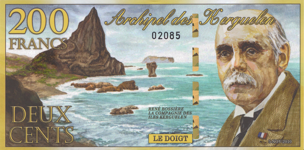 2010 200 FRANC BANKNOTE KERGUELEN ISLAND PRIVATE ISSUE REF 1177 - World Banknotes - Cambridgeshire Coins