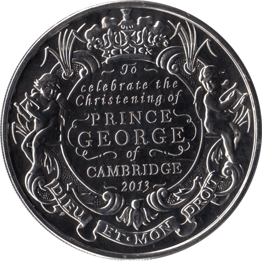 2013 FIVE POUNDS CHRISTENING OF PRINCE GEORGE BRILLIANT UNCIRCULATED - £5 BU - Cambridgeshire Coins