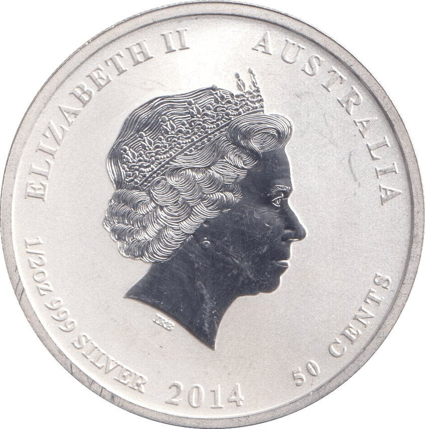 2014 SILVER AUSTRALIA 50 CENT - SILVER WORLD COINS - Cambridgeshire Coins