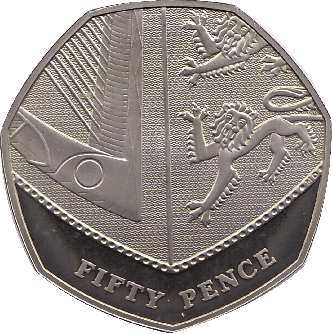 2016 FIFTY PENCE PROOF 50P SECTION OF SHIELD 50p Proof Cambridgeshire ...