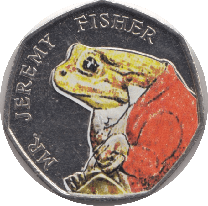 2017 50p MR JEREMY FISHER COLOURED CIRCULATED BEATRIX COIN - BEATRIX POTTER - Cambridgeshire Coins