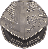 2017 FIFTY PENCE PROOF 50P SECTION OF SHIELD - 50p Proof - Cambridgeshire Coins