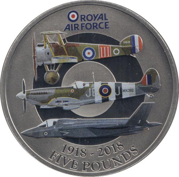 2018 5 POUND BAILIWICK OF JERSEY ROYAL AIR FORCE COIN (BU) - WORLD COINS - Cambridgeshire Coins