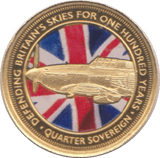 2018 DEFENDING BRITAINS SKIES GOLD QUARTER SOVEREIGN ( BU ) - QUARTER SOVEREIGN - Cambridgeshire Coins