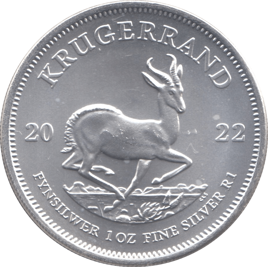 2022 SILVER KRUGERRAND 1OZ SOUTH AFRICA - SILVER WORLD COINS - Cambridgeshire Coins