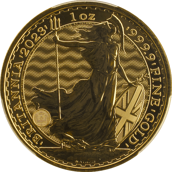 2023 GOLD PROOF BRITANNIA CHARLES II EFFIGY PCGS MS67 - NGC CERTIFIED COINS - Cambridgeshire Coins