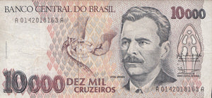 10000 CRUZEIROS BANKNOTE BRAZIL ( REF 236 )