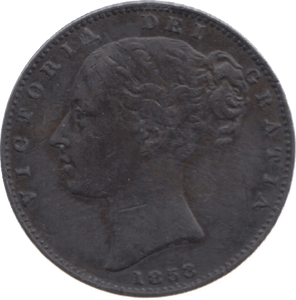 1853 FARTHING ( EF ) 23 - Farthing - Cambridgeshire Coins