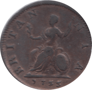 1733 FARTHING ( VF ) 23