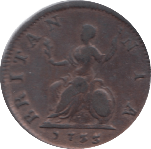 1733 FARTHING ( VF ) 23