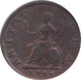 1733 FARTHING ( VF ) 23