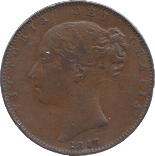 1847 FARTHING ( GVF ) 23 - Farthing - Cambridgeshire Coins