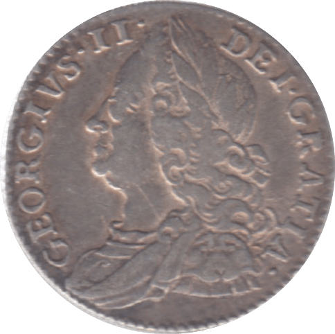 1757 SIXPENCE ( GVF ) 23