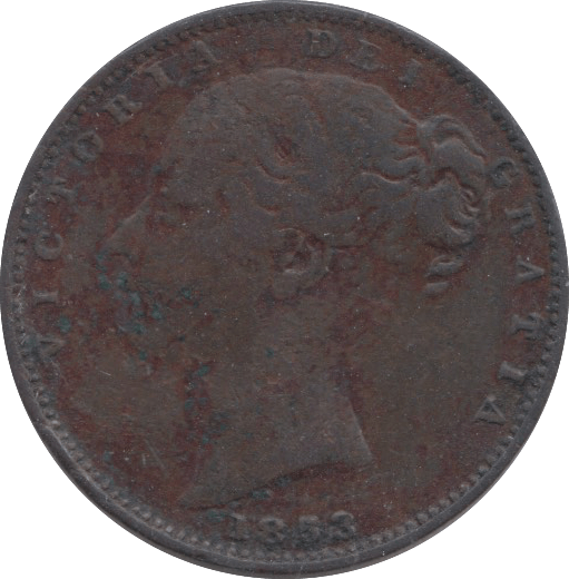 1853 FARTHING ( F ) 1 - Farthing - Cambridgeshire Coins