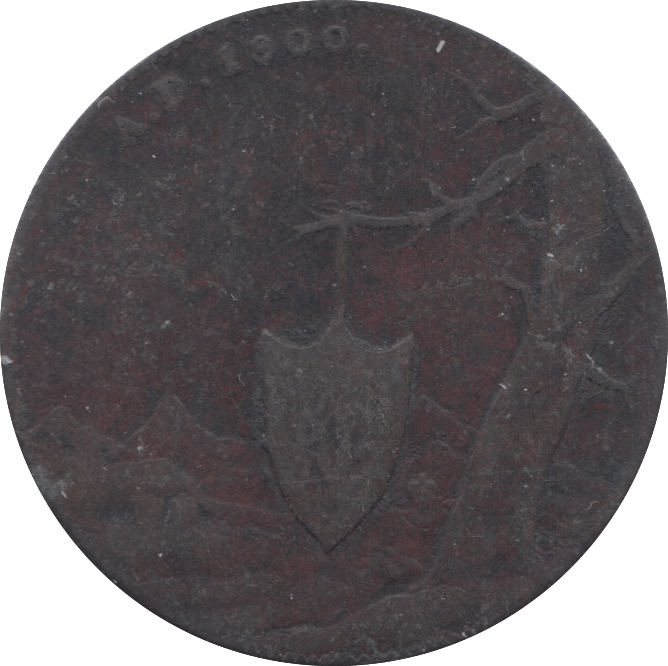 1800 CONDER HALFPENNY TOKEN CASTLE AND SPADE BANK OF ENNISCORTHY  ( REF 18 )