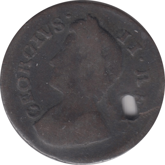 1736 FARTHING ( FAIR ) HOLED