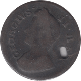 1736 FARTHING ( FAIR ) HOLED