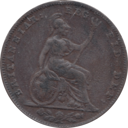 1843 FARTHING ( FAIR ) - Farthing - Cambridgeshire Coins