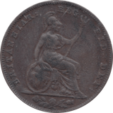 1843 FARTHING ( FAIR ) - Farthing - Cambridgeshire Coins