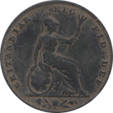 1853 FARTHING ( FAIR ) - Farthing - Cambridgeshire Coins