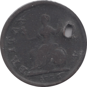 1736 FARTHING ( FAIR ) HOLED