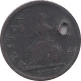 1736 FARTHING ( FAIR ) HOLED