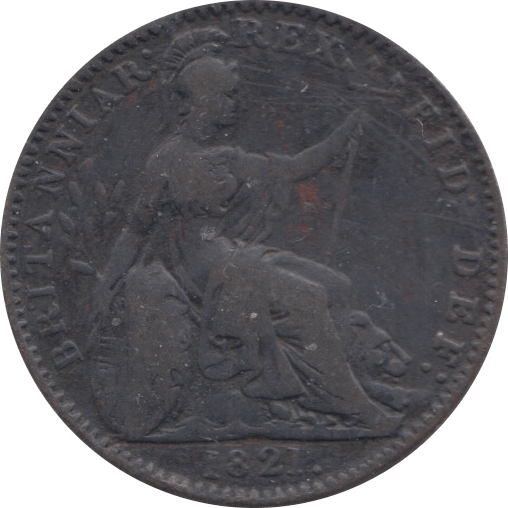 1821 FARTHING ( VF )