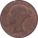 1839 FARTHING ( FAIR ) - Farthing - Cambridgeshire Coins