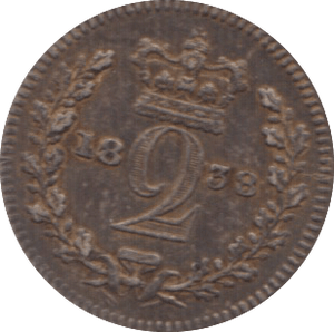 1838 MAUNDY TWOPENCE ( GVF ) - Maundy Coins - Cambridgeshire Coins