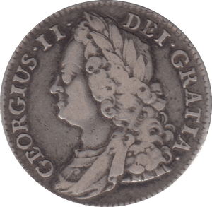 1743 SHILLING ( VF ) GEORGE II