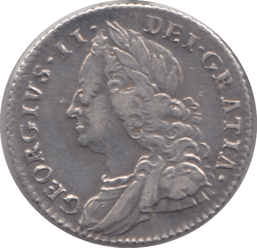 1757 SIXPENCE ( GVF ) 6