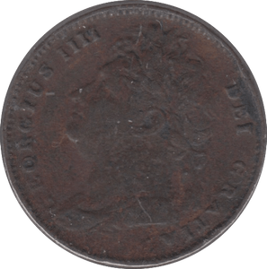 1825 FARTHING ( FINE ) 2 - Farthing - Cambridgeshire Coins