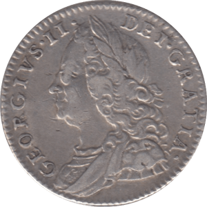 1758 SIXPENCE ( GVF )